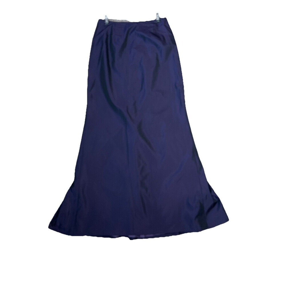 Vtg Andrea Polizzi for Rex Lester Size‎ 8 Fit Flare Purple Taffeta Evening Skirt